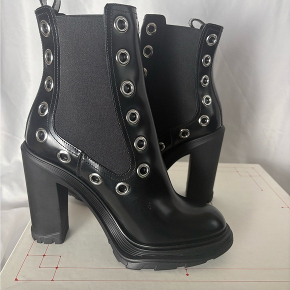 Alexander McQueen Black Leather Boots | NIB Luxury - Picture 9 of 16